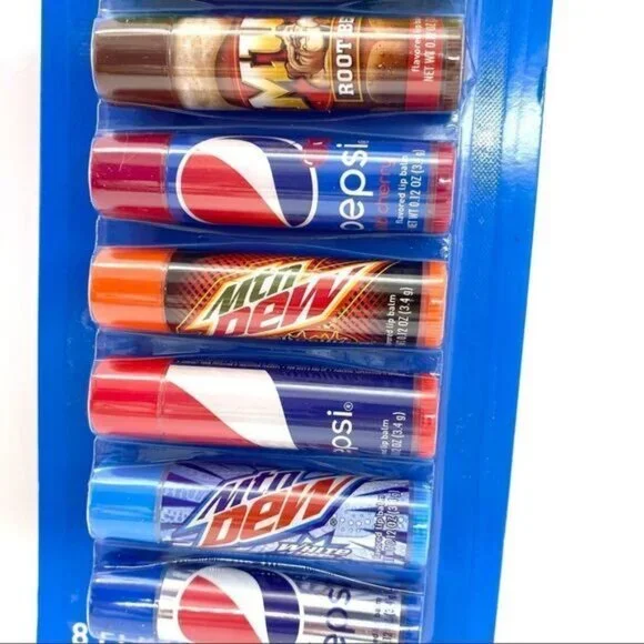 Pepsi Flavored Lip Balm Set 8 Pieces NEW - Picture 3 of 5